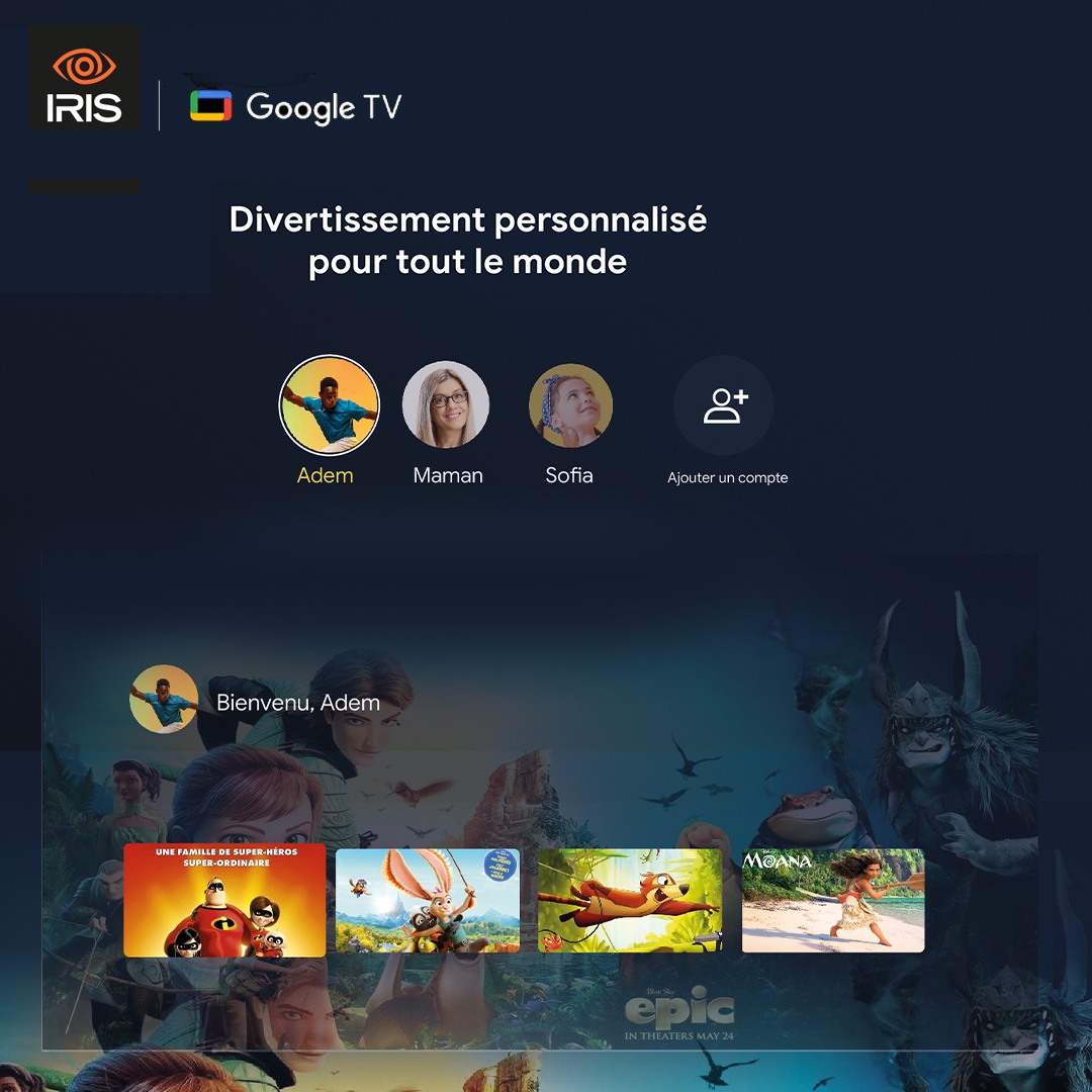 TV IRIS 55" Q7010 SMART - GOOGLE TV - QLED - UHD 4K – Image 6
