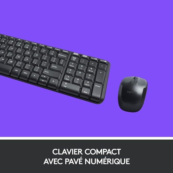 Logitech MK220 Clavier Souris Sans Fil Ensemble USB - NOIR – Image 4