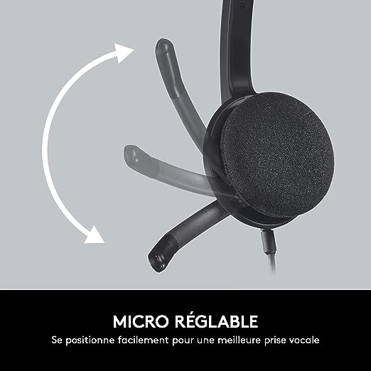 LOGITECH H340 - CASQUE MICRO USB - STÉRÉO NUMÉRIQUE - PC ET LAPTOP - ANTI-BRUIT INTÉGRÉ - BLACK – Image 3
