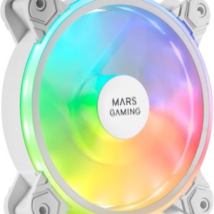Mars Gaming MFXW, Ventilateur PC 12cm, ARGB DUAL, Ultra Silencieux 14db