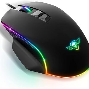 Spirit Of Gamer Pro-M1 Souris Filaire Pour Gamer - Droitier - Capteur Optique 8000 Dpi - 7 Boutons
