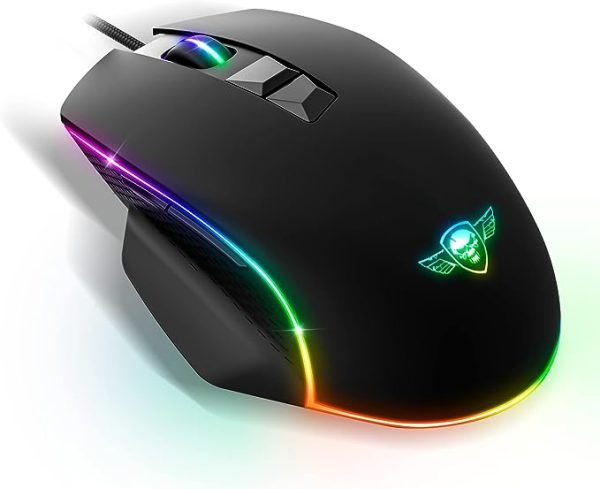 Spirit Of Gamer Pro-M1 Souris Filaire Pour Gamer - Droitier - Capteur Optique 8000 Dpi - 7 Boutons