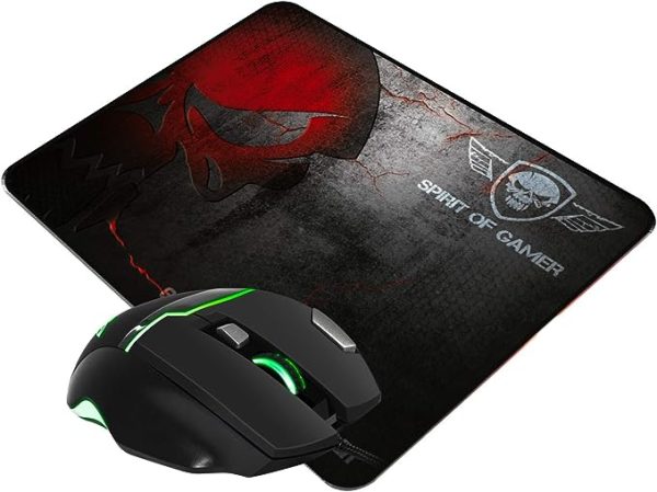 Spirit Of Gamer Elite-M10 Ensemble Souris Filaire Et Tapis De Souris Pour Gamer