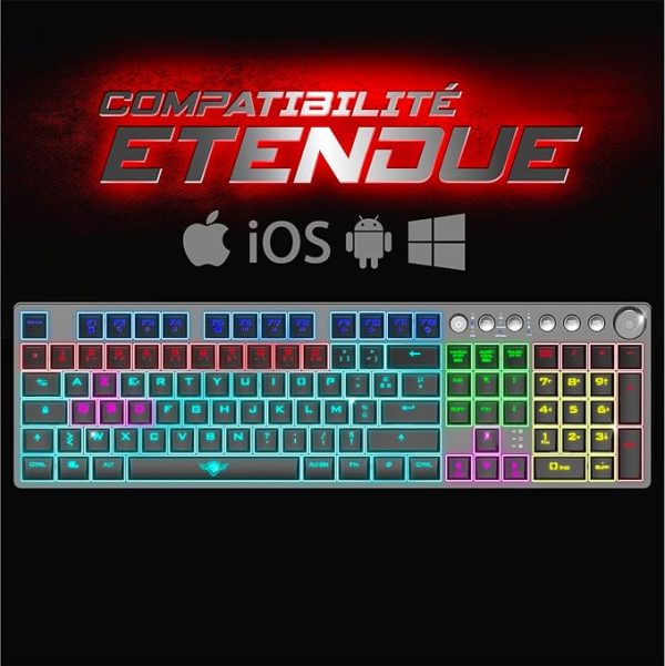 SPIRIT OF GAMER XPERT-K1500 Clavier Gamer Mecanique Sans Fil & Bluetooth RGB – Image 2