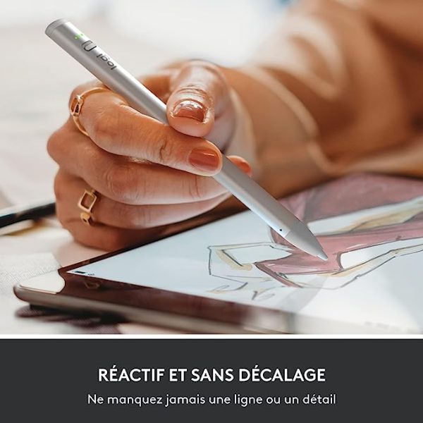 Logitech Crayon Digital Stylo Numérique Pour IPad - USB-C - Argent – Image 4