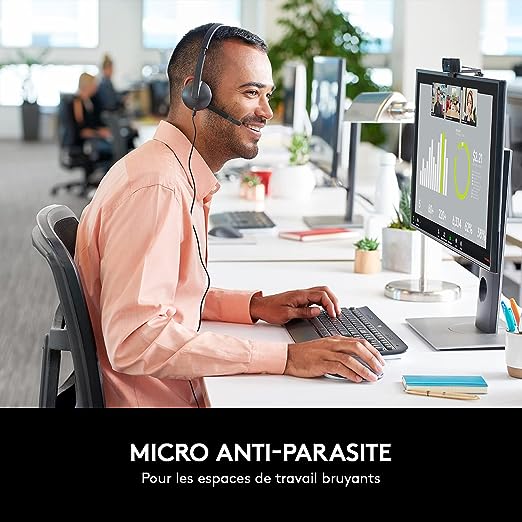 LOGITECH H340 - CASQUE MICRO USB - STÉRÉO NUMÉRIQUE - PC ET LAPTOP - ANTI-BRUIT INTÉGRÉ - BLACK – Image 6