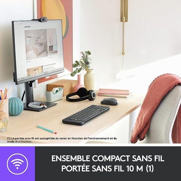 Logitech MK220 Clavier Souris Sans Fil Ensemble USB - NOIR – Image 5