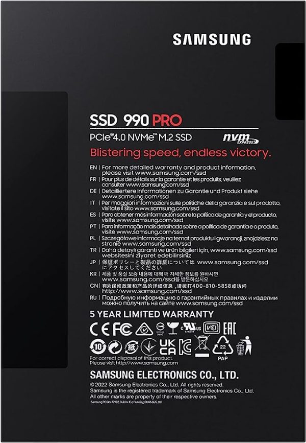 SAMSUNG 990 PRO With Headsink 1 To SSD NVMe M.2 PCIe 4.0 7450 Mo/S – Image 7