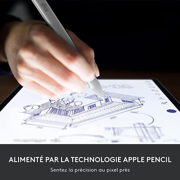Logitech Crayon Digital Stylo Numérique Pour IPad - USB-C - Argent – Image 5