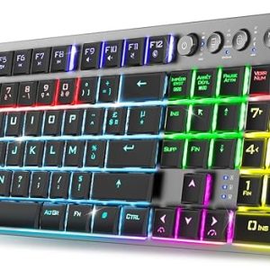 SPIRIT OF GAMER XPERT-K1500 Clavier Gamer Mecanique Sans Fil & Bluetooth RGB