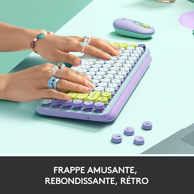 Logitech POP Keys - Clavier Sans Fil Bluetooth - Touches Mécaniques - – Image 4