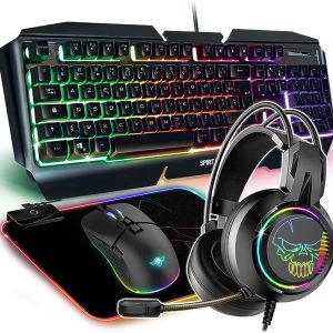 SPIRIT OF GAMER - ULTIMATE 500 - Pack 4 En 1 Clavier -Souris - Casque Gaming - Tapis RGB