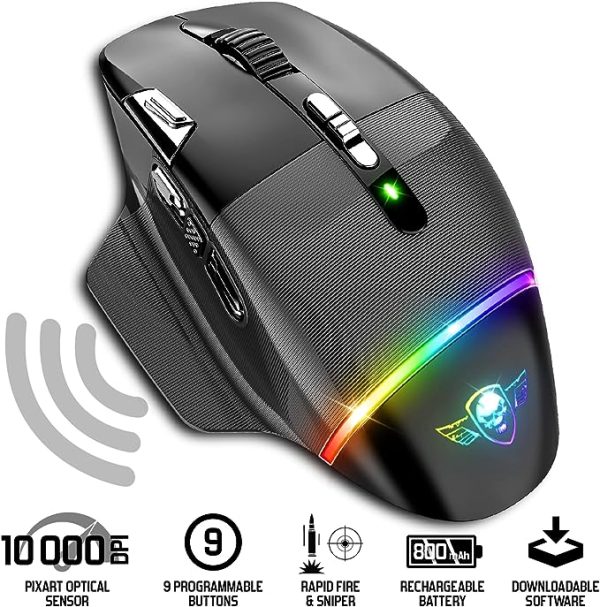Spirit Of Gamer Xpert-M800 Souris Sans Fil Pour Gamer - Droitier-Capteur Optique 10000 Dpi-9 Boutons – Image 7