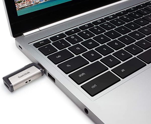 SanDisk Ultra 64 GB Dual DriveType-C USB 3.0 Flash, Silver – Image 2