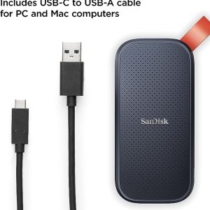SanDisk 1TB SSD Portable - Disque SSD Externe - USB-C - USB 3.2 - Jusqu'à 800 Mo/S