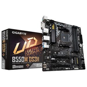 Carte Mére Gigabyte B550M DS3H Micro ATX Socket AM4 AMD B550 - 4 X DDR4 - SATA 6Gb/S + M.2 - USB 3.1