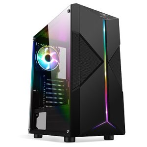 Spirit Of Gamer Clone 3 RGB Edition Boîtier Moyen Tour Noir Avec Fenêtre Et Rétroéclairage
