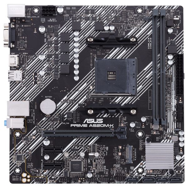 ASUS PRIME A520M-K Micro ATX Socket AM4 AMD - 2x DDR4 - M.2 PCIe NVMe - USB 3.0 – Image 3