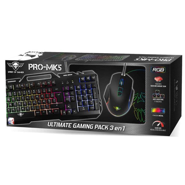 Spirit Of Gamer PRO-MK5 Ensemble Pour Gamer Avec Rétroéclairage RGB - Clavier Filaire Semi-Mécanique – Image 5