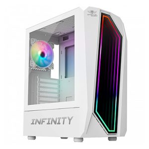 Boitier Spirit Of Gamer 8201WT Infinity Artic Moyen Tour - Rétroéclairage ARGB Noir - Blanc