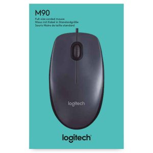 LOGITECH M90 - SOURIS FILAIRE OPTIQUE USB, HAUTE PRÉCISION 1000 DPI, CONFORT AMBIDEXTRE, PLUG & PLAY