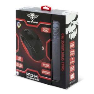 Spirit Of Gamer Pro-M3 - Souris - optique - 7 boutons - filaire - USB - noir, rouge - Pour la vente au détail