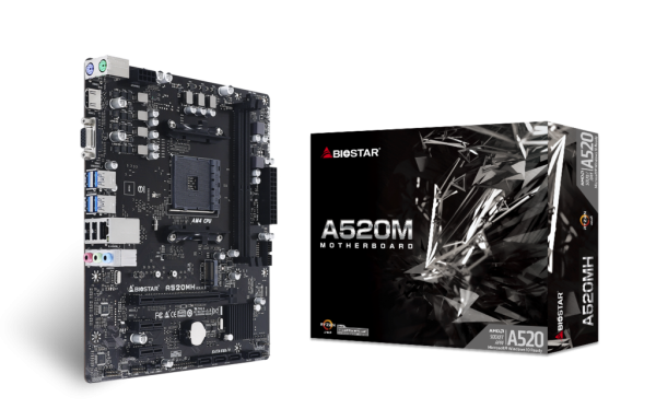 BIOSTAR A520 MT - AMD AM4 - UATX - 2 X DDR4 - USB 3.0 - HDMI - 1 X PCIe 3.0 -