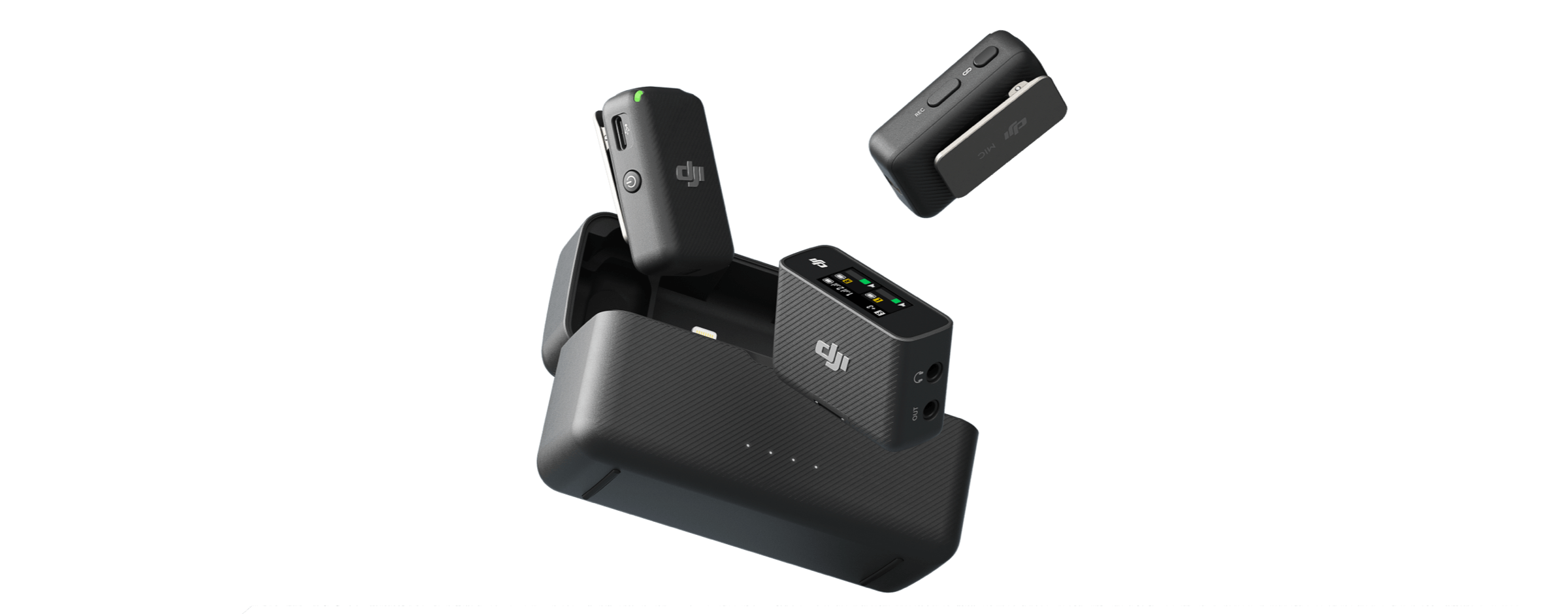 DJI Mic 3 (2 TX + 1 RX + Boîtier Recharge) -Portable Micros Sans Fil - Pour Smartphones, Caméras