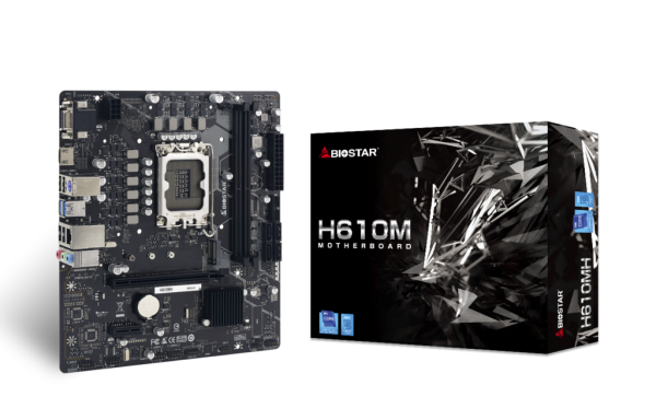 BIOSTAR H610 MHP - LGA 1700 - UATX - 2 X DDR4 - USB 3.2 - HDMI VGA - 1 X PCIe 3.0 -