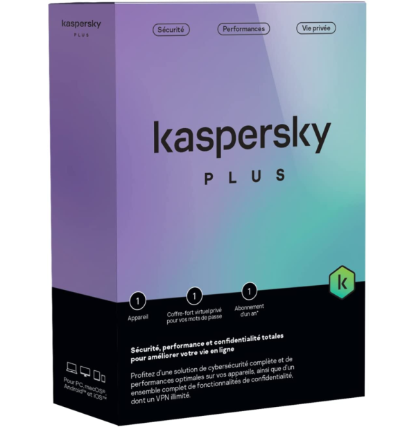 KASPERSKY PLUS ANTIVIRUS 2023 VPN INTERNET SECURITY 1 APPAREIL VPN ILLIMITÉ – Image 2