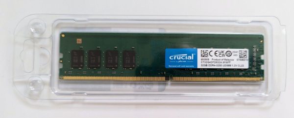CRUCIAL 32 GB DDR4 RAM - 3200MHz - DESKTOP-UDIMM - 1.2V – Image 3