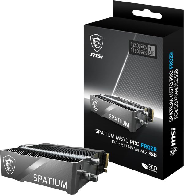 MSI SPATIUM M570 PRO 2TB PCIE5 - NVME M.2 2TB FROZR - PCIe Gen5 - 12400Mo/s - 3 300 TBW