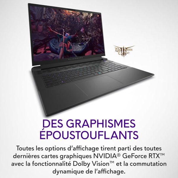 DELL ALIENWARE M18 R2 - I9 14900HX - 32GO - 1TO - 18" QHD 2k - RÉTROÉCLAIRÉ - GEFORCE RTX 4080 12GO – Image 2