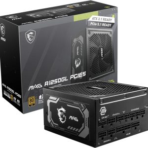 MSI MAG A1250GL PCIES 5 - ALIMENTATION FULL MODULAIRE 1250W - 80 PLUS GOLD - ATX/EPS - NOIR