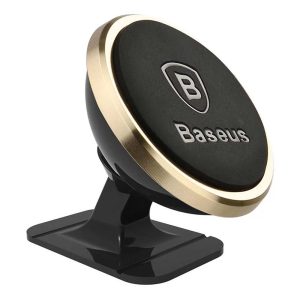 BASEUS 360 ADJUSTABLE MAGENETIC PHONE MOUNT HOLDER - SUPPORT AJUSTABLE - PARE-BRISE - GOLD