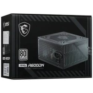 ALIMENTATION MSI MAG A600DN 600W ATX 12V - 80 PLUS BRONZ 60Hz - NOIR