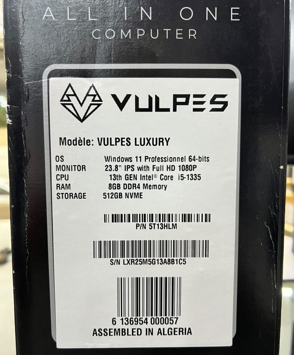 VULPES LUXURY ALL IN ONE - INTEL CORE I5-1335 - 8GB - 512GB NVMe - 24" FHD 1080 - WIN 11 - SILVER – Image 2