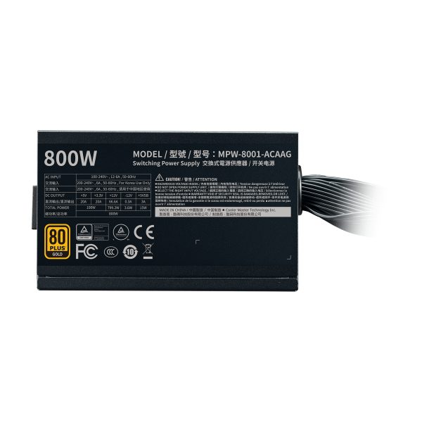 COOLER MASTER G800 GOLD 800W - ALIMENTATION 80 PLUS GOLD - ATX 12V 3.1 PSU - HDB SILENCIEUX - NOIR – Image 7