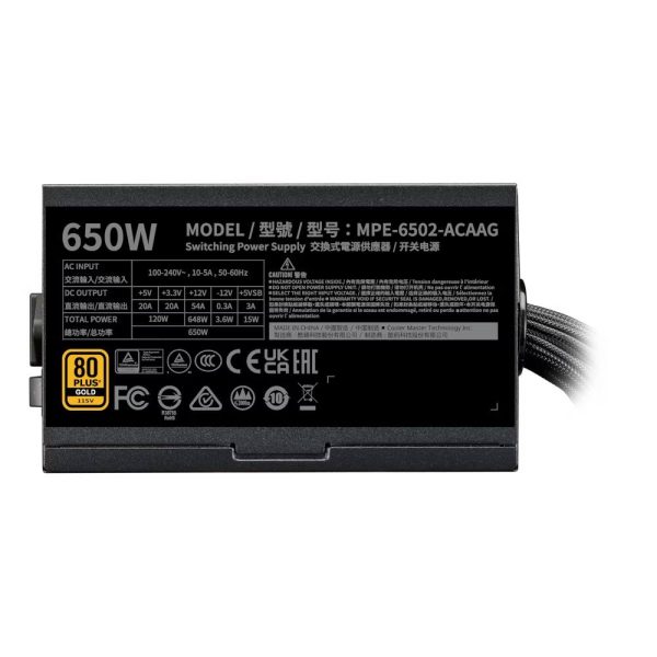 COOLER MASTER G GOLD 650W V2 - ALIMENTATION 80 PLUS GOLD - ATX 12V 3.1 PSU - HDB SILENCIEUX - NOIR – Image 6