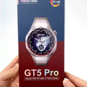 SMARTWATCH HAINOTEKO GT5 PRO RW-65 - ÉCRAN AMOLED HD - 3 BRACELET - MODE SPORTIF - ÉTANCHE -SILVER