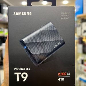 SAMSUNG SSD PORTABLE T9 4TO - DISQUE DURE EXTERNE - TYPE C- SUPER FAST - 2000 MO/S - ETANCHE - BLACK