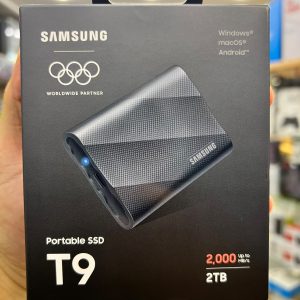 SAMSUNG SSD PORTABLE T9 2TO - DISQUE DURE EXTERNE - TYPE C- SUPER FAST - 2000 MO/S - ETANCHE - BLACK