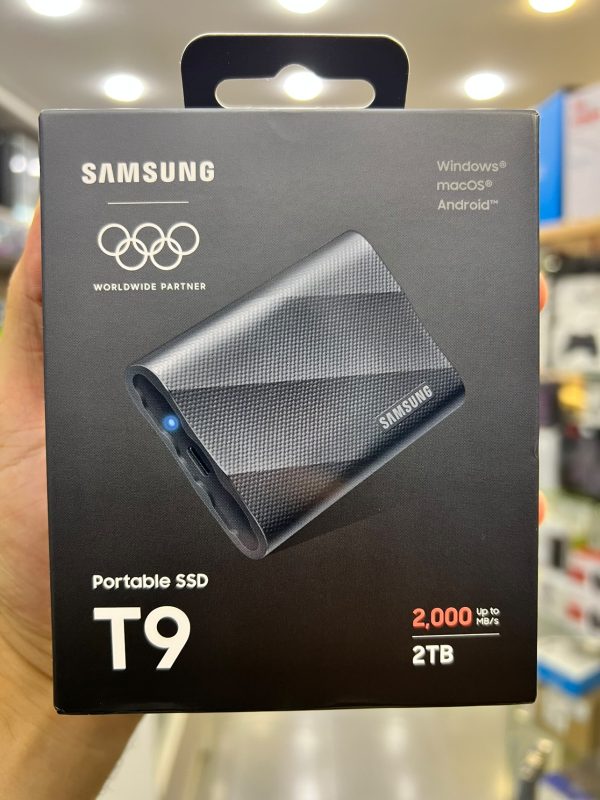 SAMSUNG SSD PORTABLE T9 2TO - DISQUE DURE EXTERNE - TYPE C- SUPER FAST - 2000 MO/S - ETANCHE - BLACK