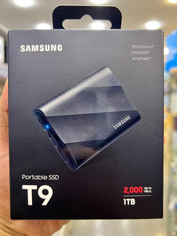 SAMSUNG SSD PORTABLE T9 1TO - DISQUE DURE EXTERNE - TYPE C- SUPER FAST - 2000 MO/S - ETANCHE - BLACK