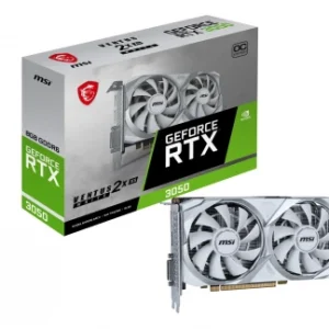 MSI GEFORCE RTX 3050 VENTUS 2X XS WHITE - 8G GDDR6 OC EDITION - 8K 60HZ - HDMI - DLSS - RAY TRACING