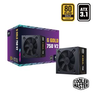 COOLER MASTER G750 GOLD 750W V2 - ALIMENTATION 80 PLUS GOLD - ATX 12V 3.1 - HDB SILENCIEUX - NOIR