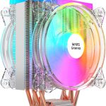AIR COOLING MARS GAMING MCPU66 ARGB - MULTI SOCKET - 2 VENTILATEURS 120Mm - TDP 220W - TRANSPARENT