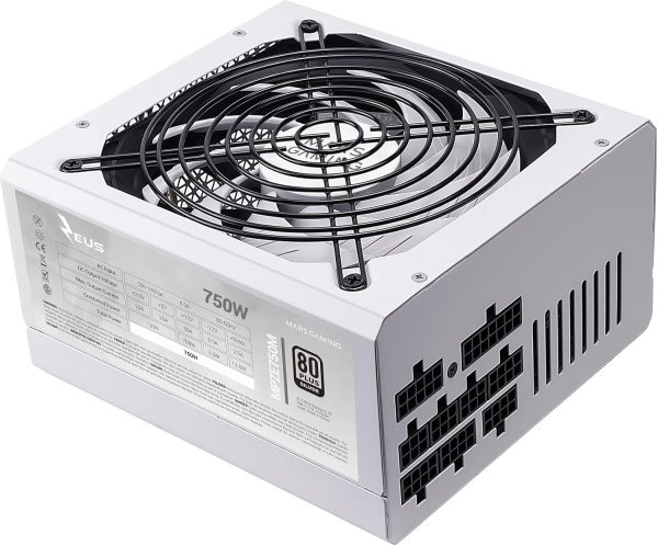 MARS GAMING MPZE750M - ALIMENTATION 750W - FULL MODULAIRE - 80 PLUS SILVER - TECHNOLOGIE AI - WHITE – Image 2
