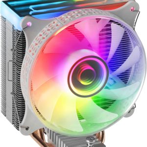 AIR COOLING MARS GAMING MCPU-VR- INFINITY MIRROR ARGB- TDP 180W-120MM ULTRA SILENCIEUX- Noir& Blanc