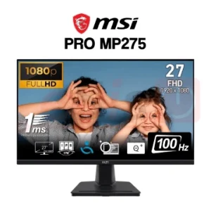 ECRAN MSI PRO MP275 - 27" FHD - DALL IPS - 100HZ - 1ms -HDMI - EYEQ CHEK - HAUT-PARLEURS - BLACK